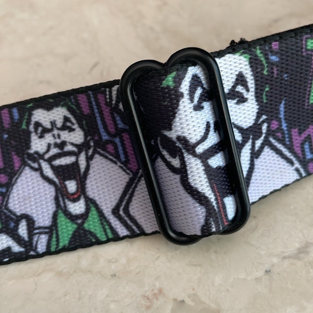 The Joker Buckle Down belt adjustable purple black seat belt style Batman - Picture 6 of 7